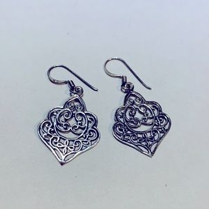 💰2/$40💰Vintage Openwork Teardrop Earrings Silver 925